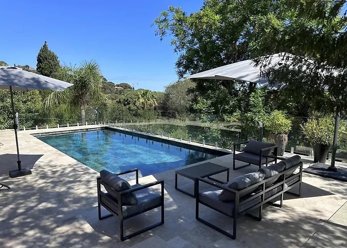 Contemporaine 8/9 Pers Avec Piscine & Clim Proche Plages - 4 Etoiles - Fr-1-768-43 Les Issambres